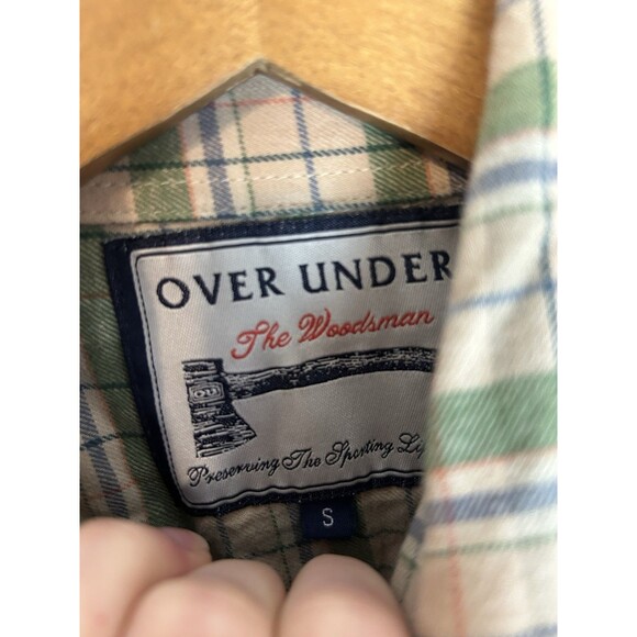 Over Under The Woodsman Flannel Shirt Men's Size S Green Plaid Button Up - Picture 2 of 6